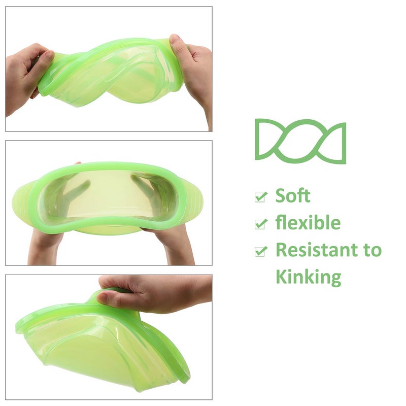EuChoiz Microwave Steamer Cooker Collapsible Bowl-Silicone Steamer Cookware with Handle Lid for Vegetables Fish Prep Meal Food with Removable Rack BPA Free, Easy to Store, Freezer & Dishwasher Safe, Green - Image 4